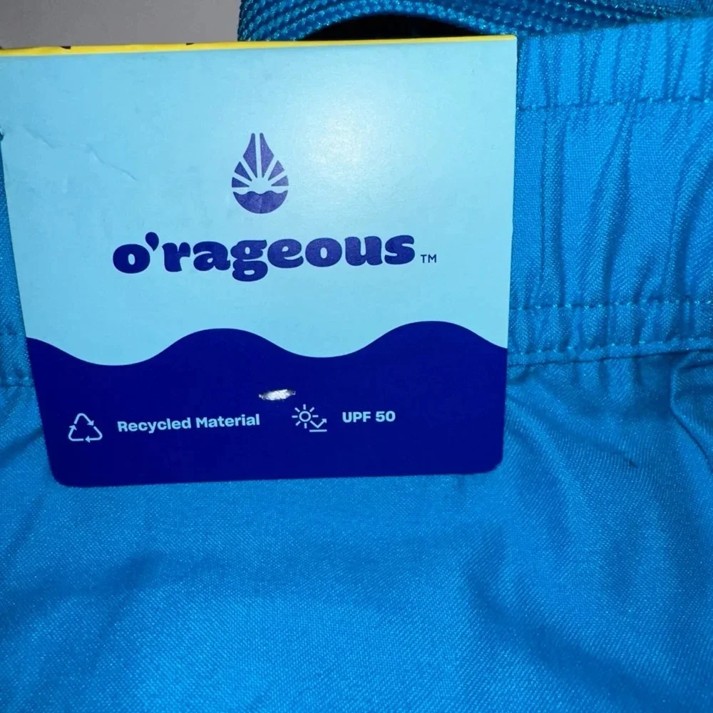 NWT! Boy's O'rageous Swim Trunks, Size L, Blue (14-16)